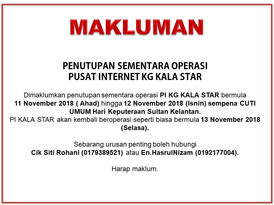 MAKLUMAN PENUTUPAN OPERASI PI LATEST