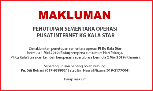 NOTIS PENUTUPAN HARI PEKERJA