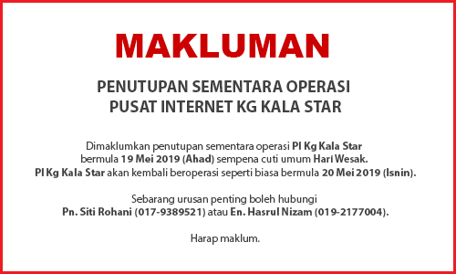 NOTIS PENUTUPAN PI HARI WESAK