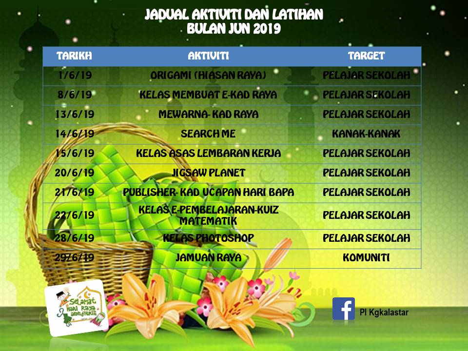 aktiviti jun 2019