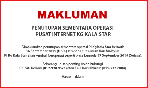 NOTIS PENUTUPAN HARI MALAYSIA