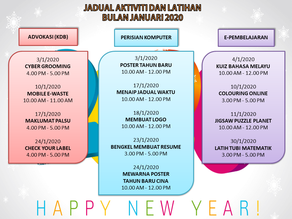 JADUAL AKTIVITI JANUARI