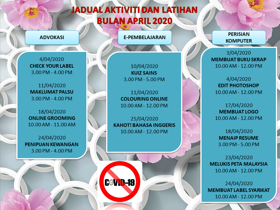 JADUAL AKTIVITI APRIL 2020