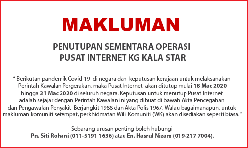 NOTIS PENUTUPAN PI COVID 19