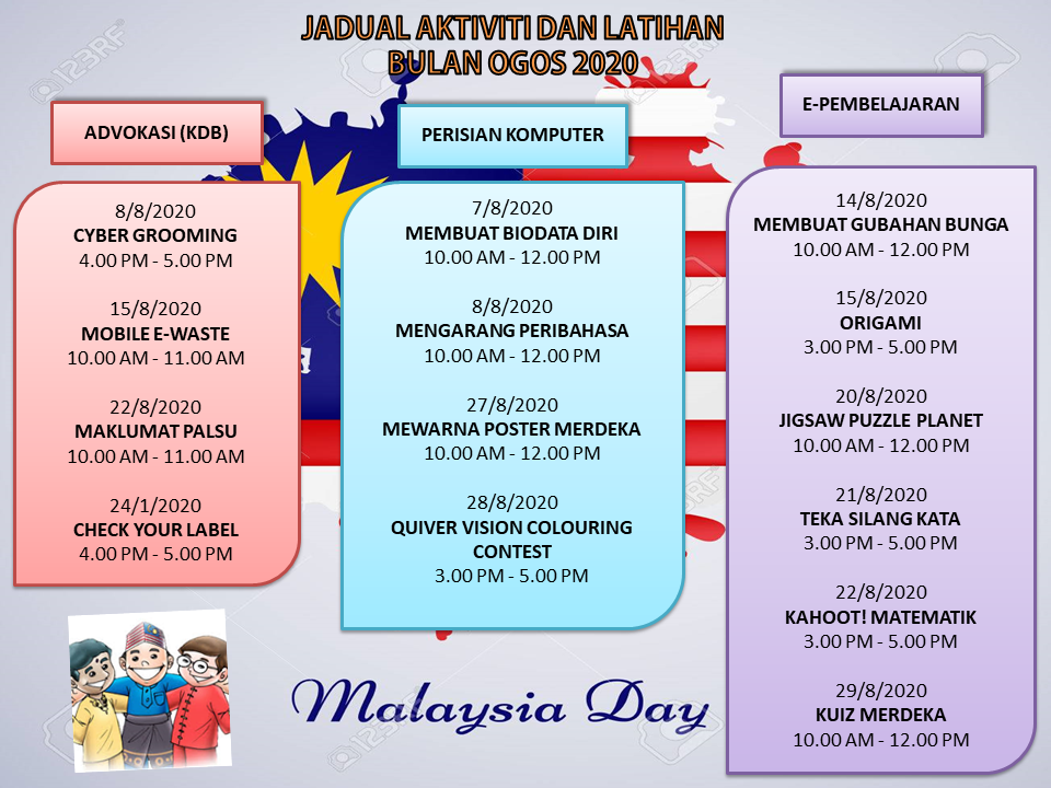 JADUAL AKTIVITI OGOS 2020