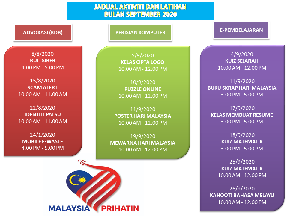 JADUAL AKTIVITI SEPTEMBER 2020