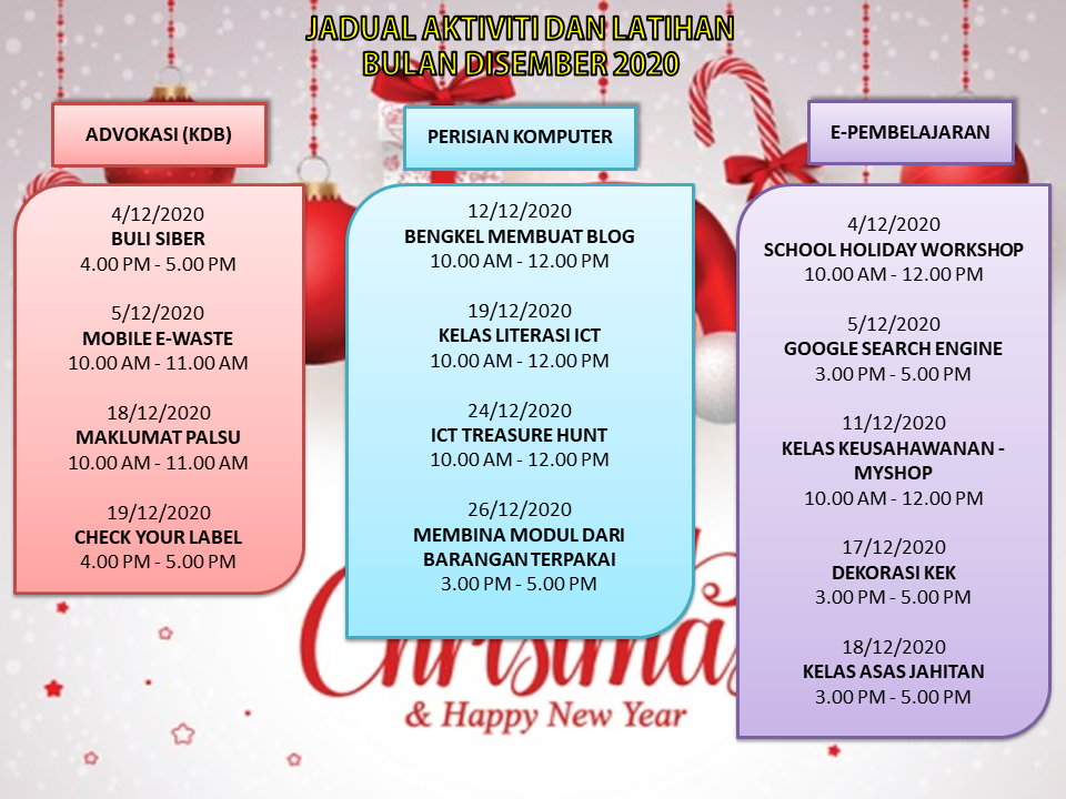 JADUAL AKTIVITI DISEMBER 2020