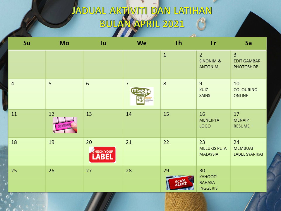JADUAL AKTIVITI APRIL 2021
