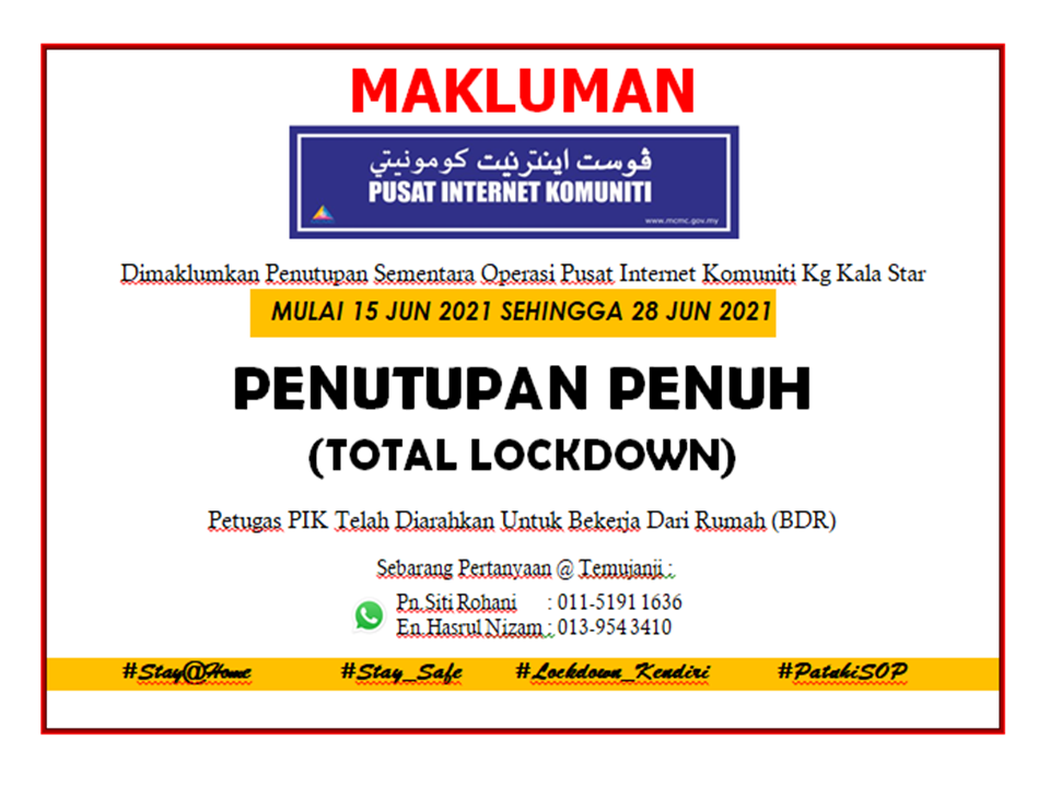 NOTIS LOCKDOWN 15JUN 28JUN