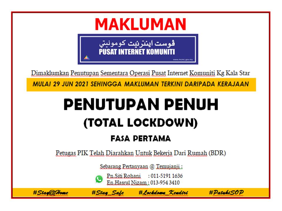 NOTIS LOCKDOWN TERKINI