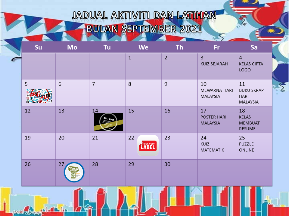 JADUAL AKTIVITI SEPTEMBER 2021
