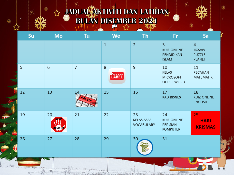 JADUAL AKTIVITI DISEMBER 2021