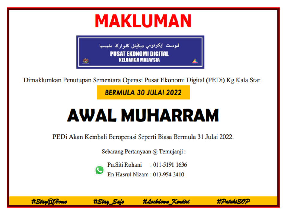 NOTIS PEDi AWAL MUHARRAM