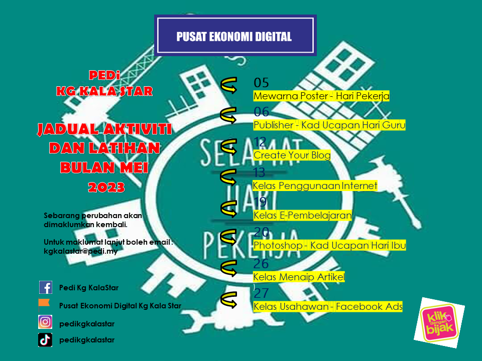 JADUAL AKTIVITI MEI 2023
