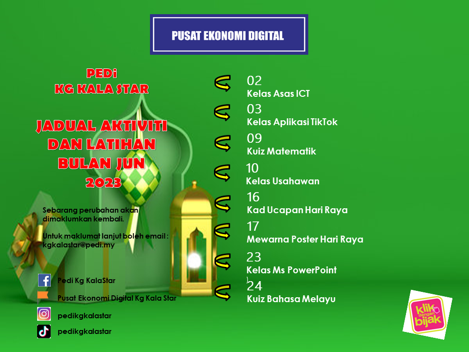 JADUAL AKTIVITI JUN 2023