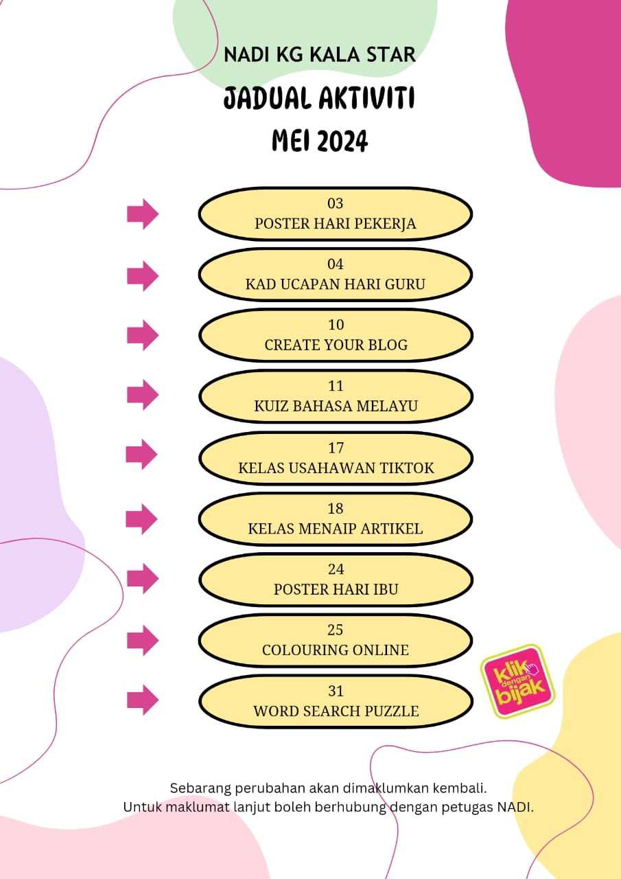 JADUAL AKTIVITI MEI 2024
